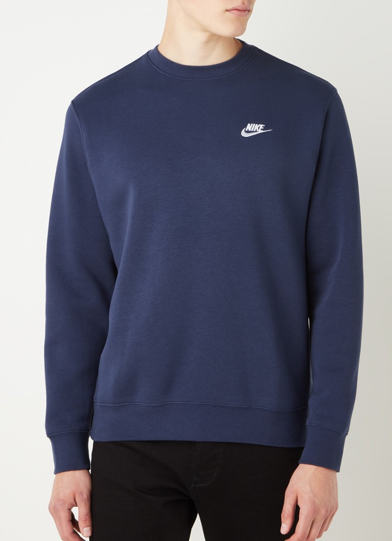 Jeans Donkerblauwe Nike Trui Custom Nike Club Fleece Pullover