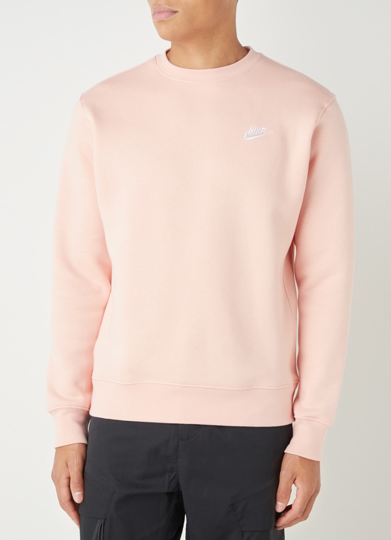 Nike - Sweater met logoborduring - Zalmroze