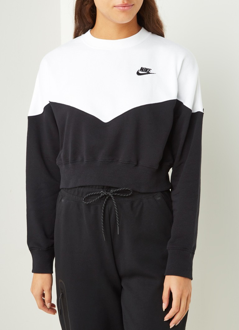 Nike Sweater met logoborduring â¢ Wit â¢ de Bijenkorf