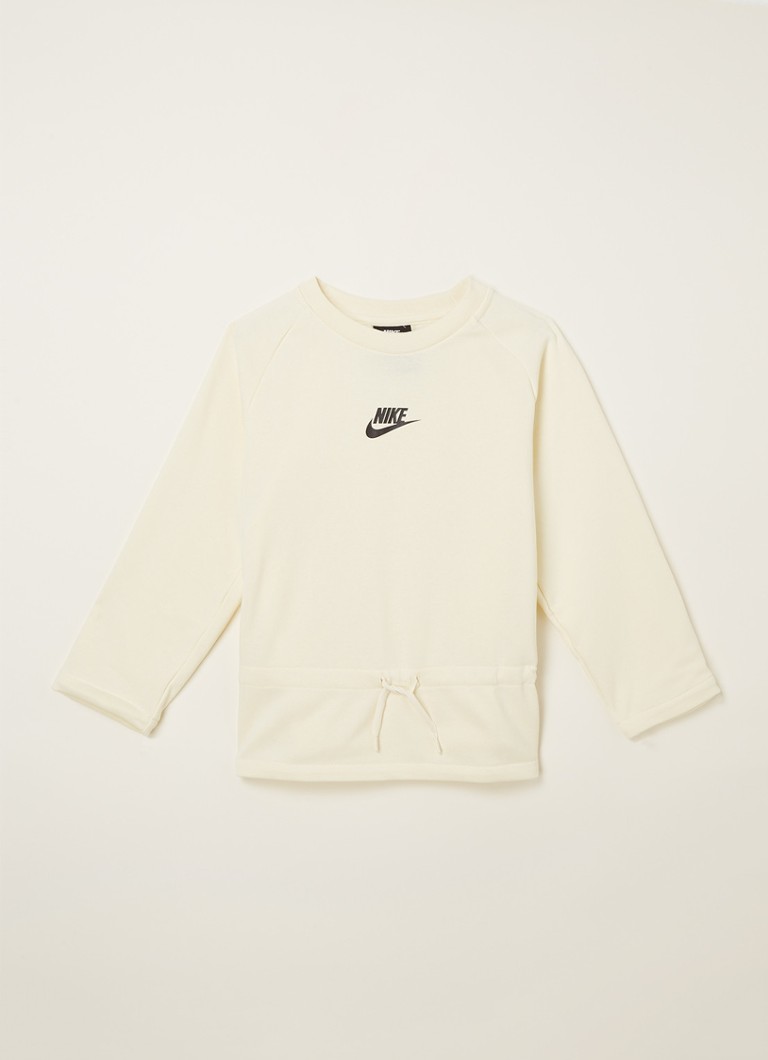 Nike - Sweater met trekkoord en logoprint - Ivoor