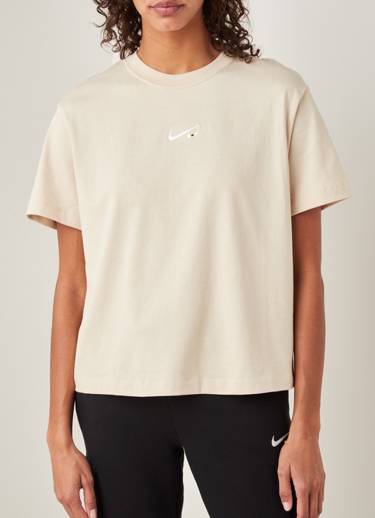 Nike Tshirt met logoprint • Beige • de Bijenkorf