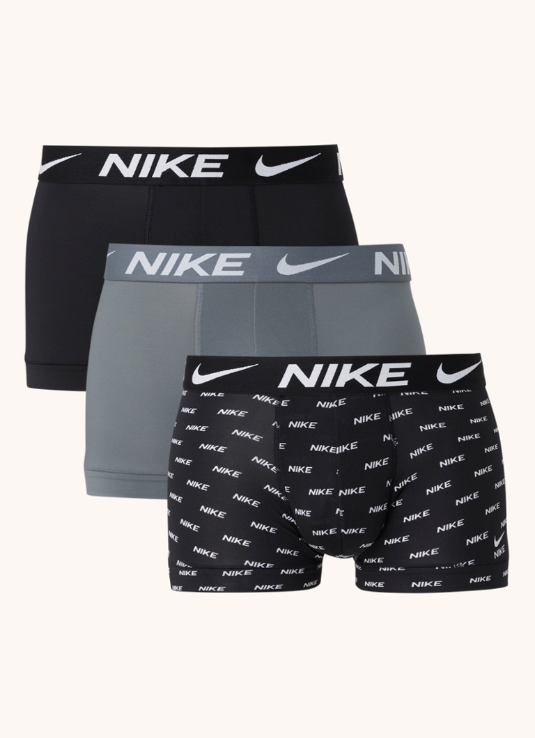 Nike Boxershorts met logoprint in 3-pack • Wit •