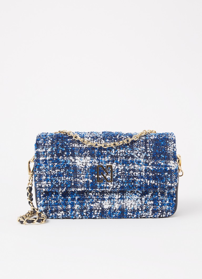 NIKKIE - Berkley crossbodytas met tweed-look - Blauw