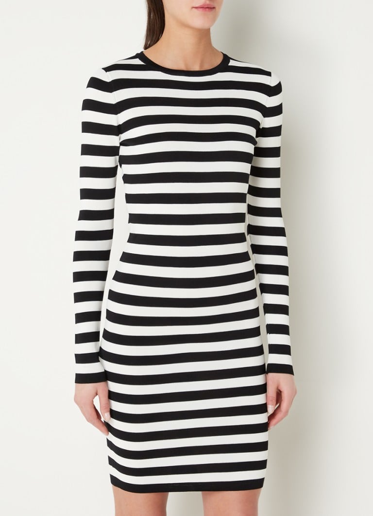 Editie Verfrissend Centrum NIKKIE Jolie mini jurk met streepprint • Zwart • de Bijenkorf