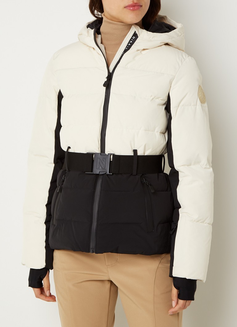 NIKKIE - Yara gewatteerde ski-jas met colour blocking - Creme
