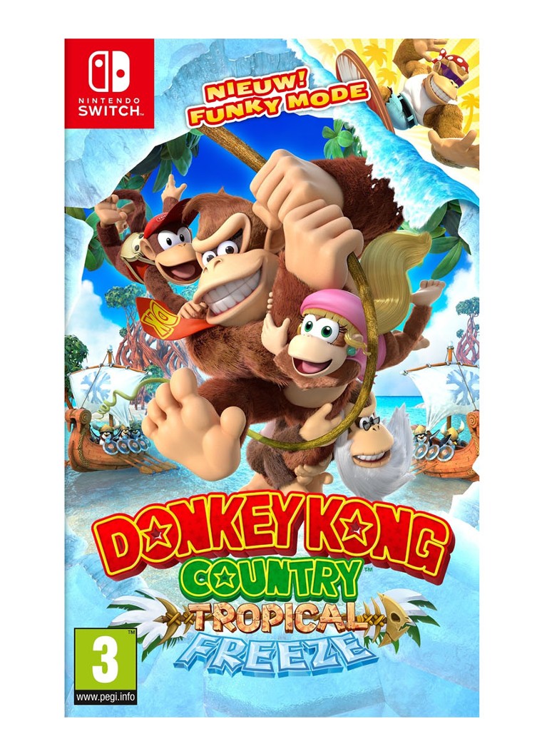 Nintendo - Donkey Kong Country Tropical Freeze - Nintendo Switch - Rood