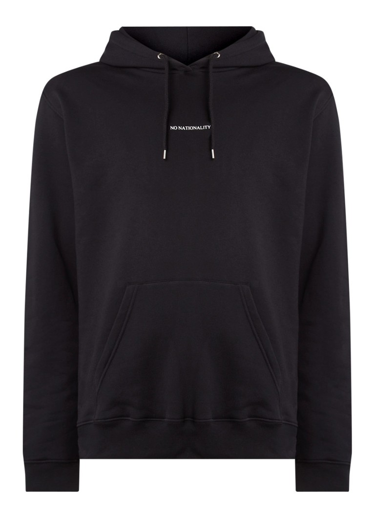 NN07 Basic hoodie met logoprint • Zwart • de Bijenkorf