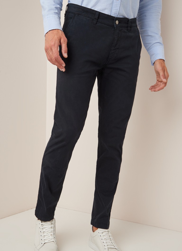 NN07 - Marco slim fit chino met stretch - Donkerblauw