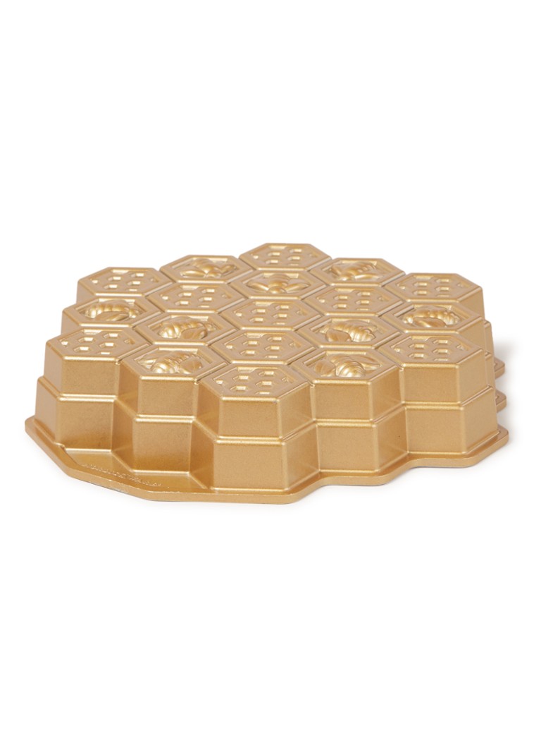 Nordic Ware - Honeycomb bakvorm voor pull-apart cake 30 x 30 cm  - Goud