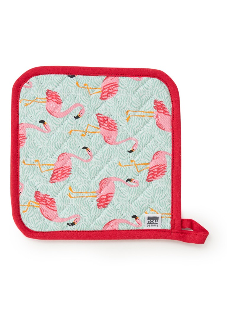 Now Designs - Flamingos pannenlap - Mint