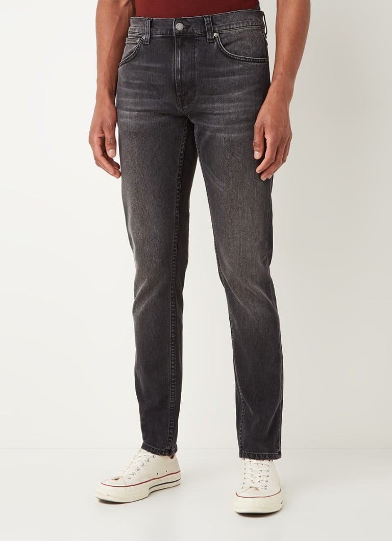 Nudie Jeans - Lean Dean slim fit jeans met gekleurde wassing - Zwart