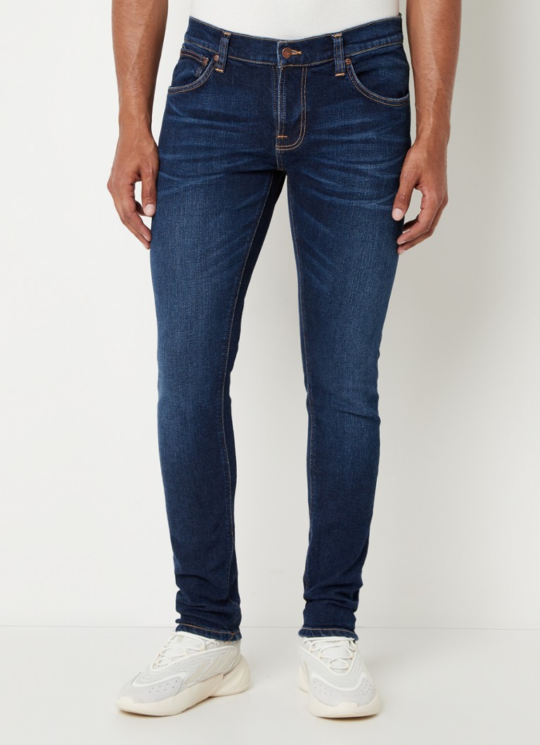 Nudie Jeans - Tight Terry skinny jeans met donkere wassing - Indigo