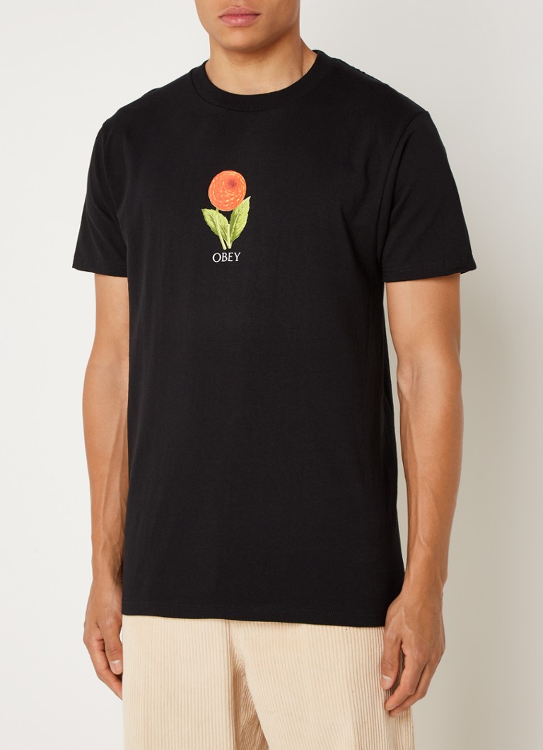 Obey - Bulb T-shirt met print - Zwart