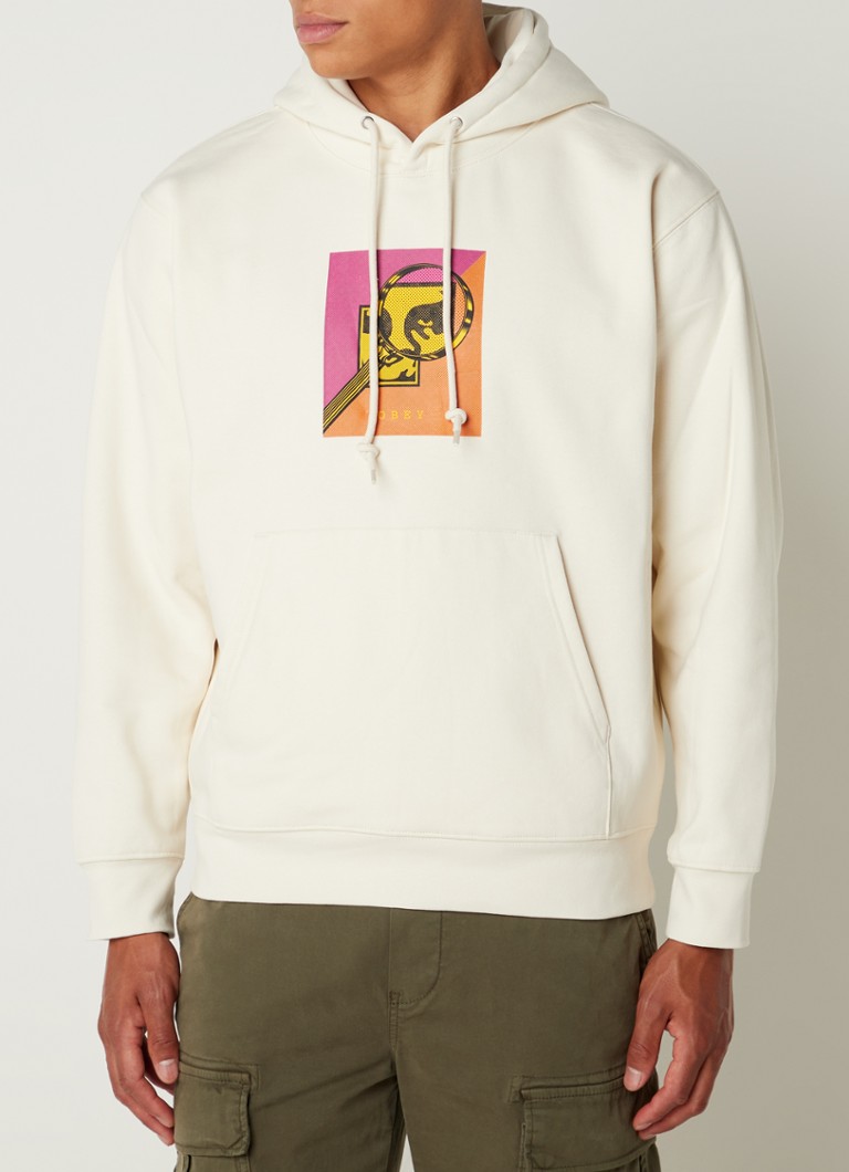 Obey - Maginify hoodie met logoprint - Gebroken wit