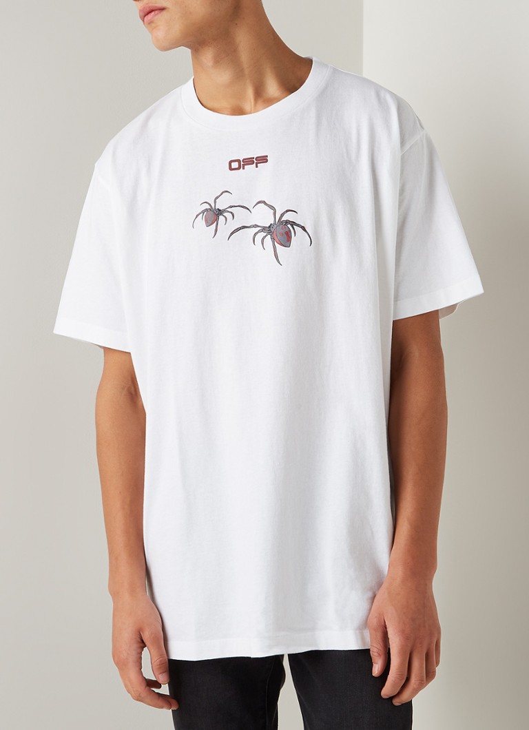 silhouet Alfabet adelaar Off-White Arachno oversized T-shirt met print • Wit • de Bijenkorf