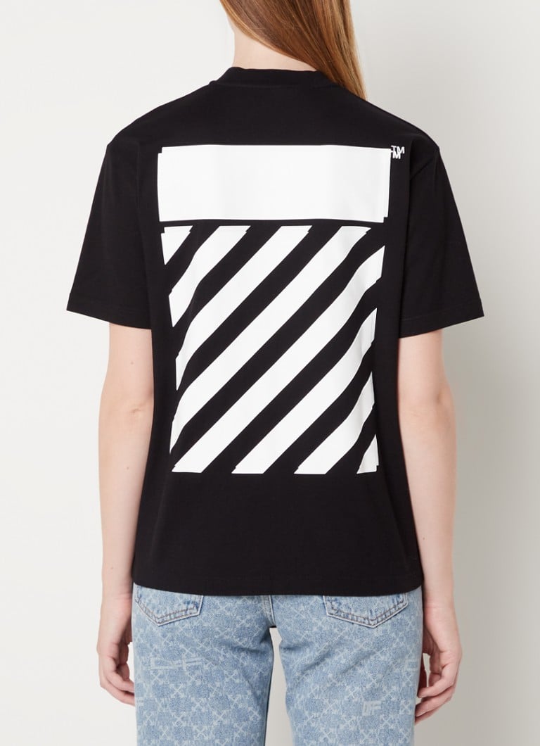 wenselijk lokaal meten Off-White Diag T-shirt met logo- en backprint • Zwart • de Bijenkorf