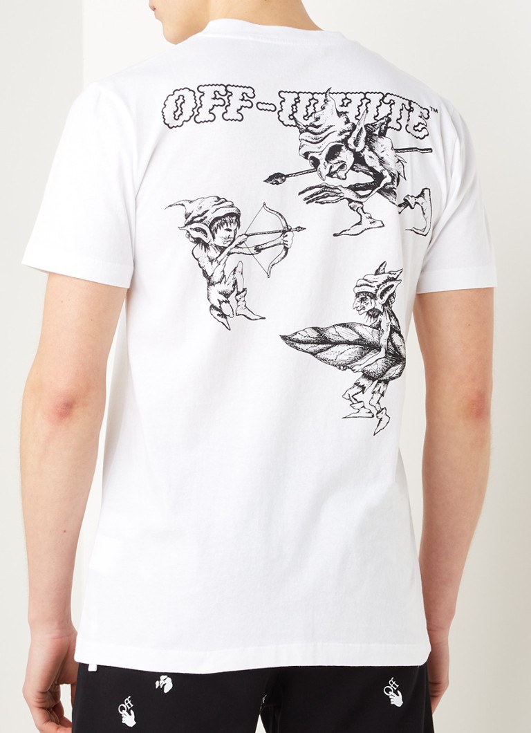 Off White Elves T Shirt Met Front En Backprint • Wit • De Bijenkorf