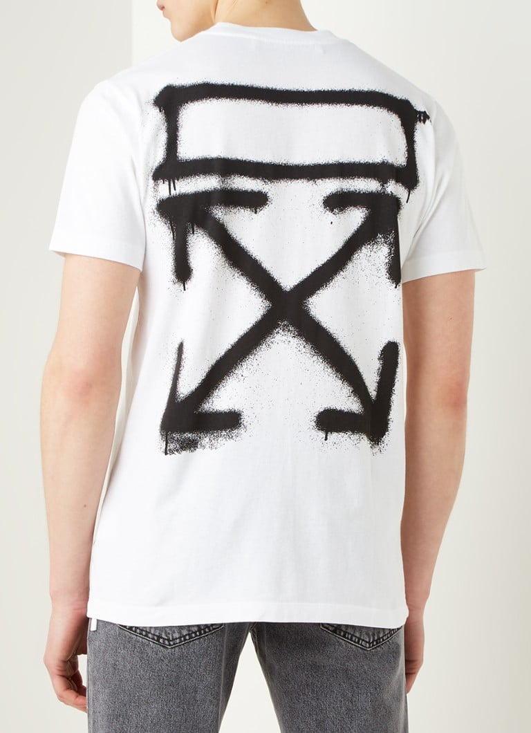 Gezamenlijk huiselijk attribuut Off-White Marker T-shirt met front- en backprint • Wit • de Bijenkorf