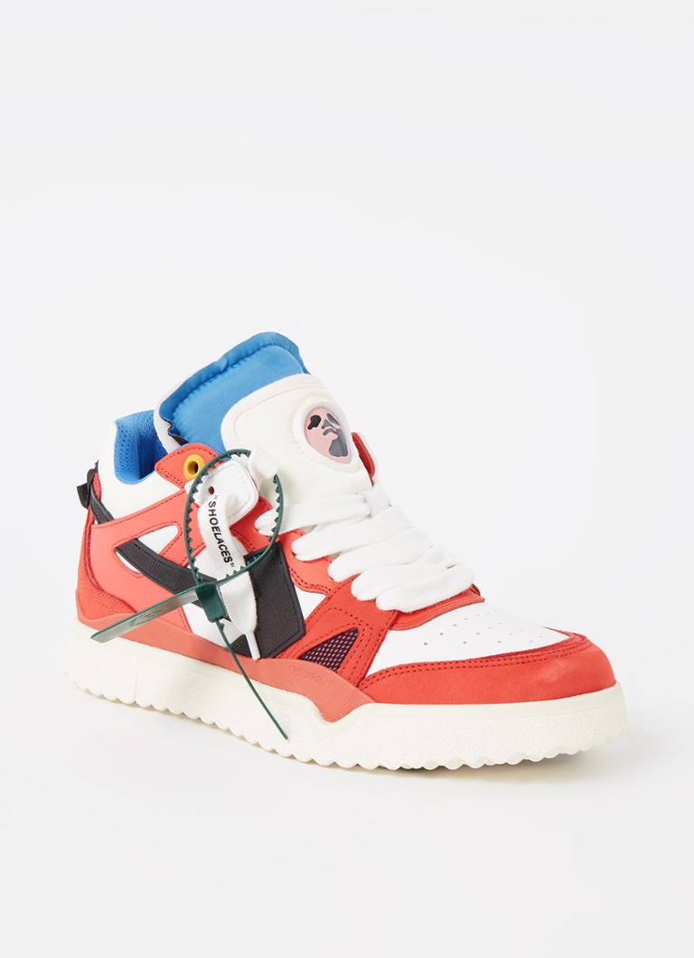 off white mid top sponge sneakers