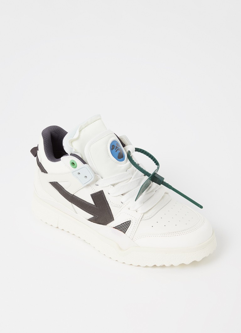 off white mid top sponge sneakers