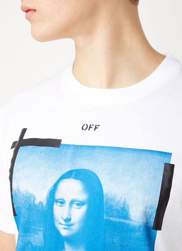 schot sigaret Luchten Off-White Mona Lisa T-shirt met front- and backprint • Wit • de Bijenkorf