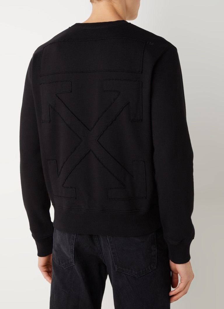 Off-White - Ow Arrow sweater met logo- en backprint - Zwart