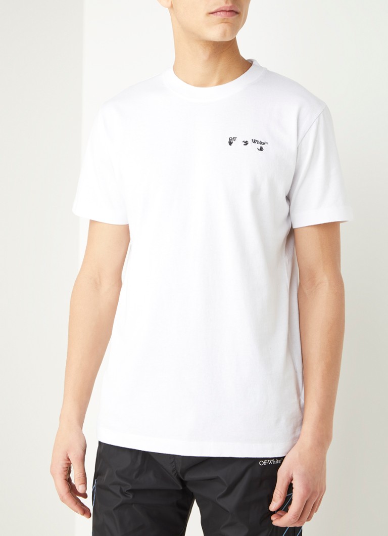 Off-White - OW T-shirt met logoborduring - Wit