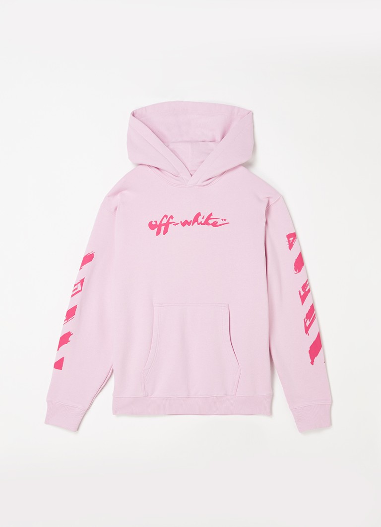 Off-White - Script hoodie met logo- en backprint - Roze