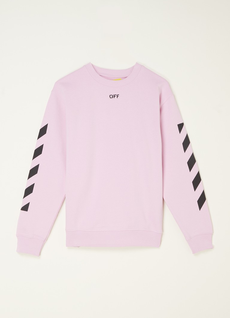 Off-White - Sweater met logo - Roze