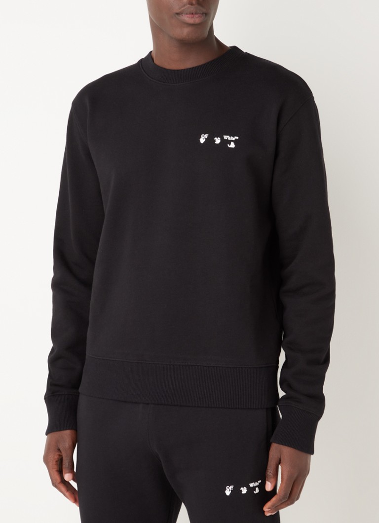 Off-White - Sweater met logo - Zwart