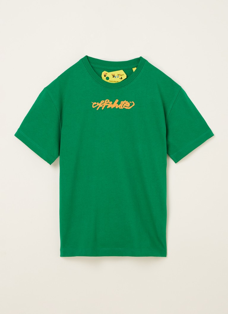 stam Gepland Uitbreiding Off-White T-shirt met logoprint • Groen • de Bijenkorf