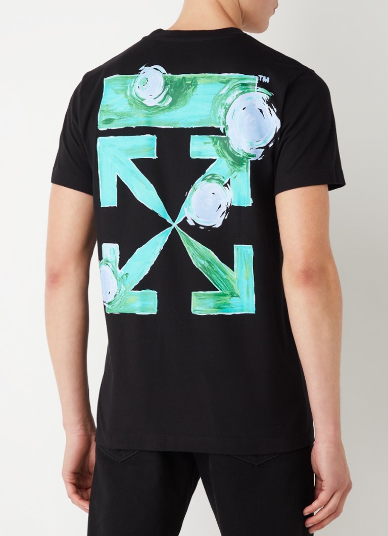 zaad merk Sleutel Off-White Tornado Arrows T-shirt met logo- en backprint • Zwart • de  Bijenkorf