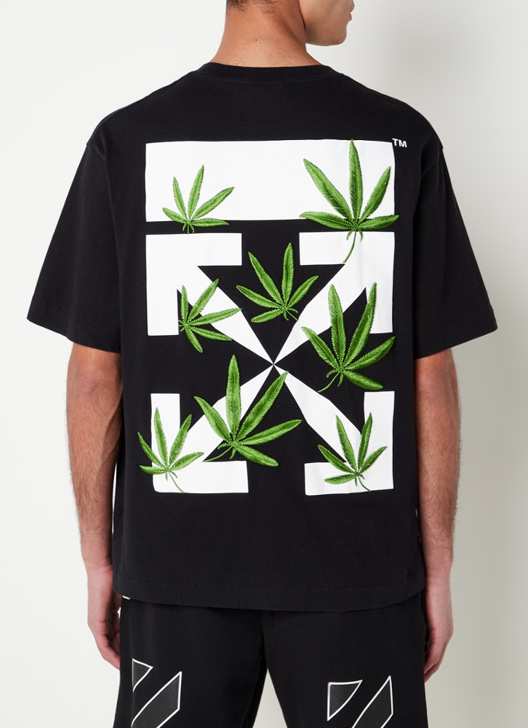 Off-White Weed Arrows T-shirt en backprint • • de Bijenkorf
