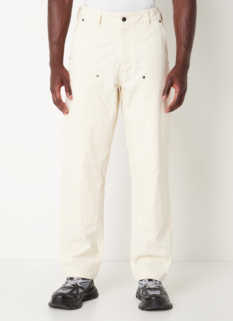 Olaf Hussein - Straight fit jeans met gekleurde wassing - Creme