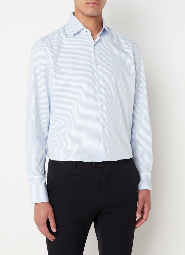 Olymp - Regular fit overhemd van jersey   - Indigo