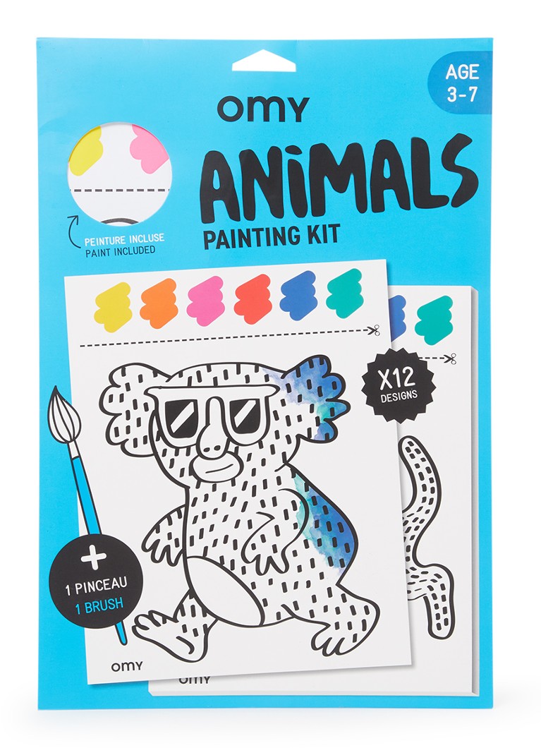 Omy - Animals schilderset inclusief kwast - null