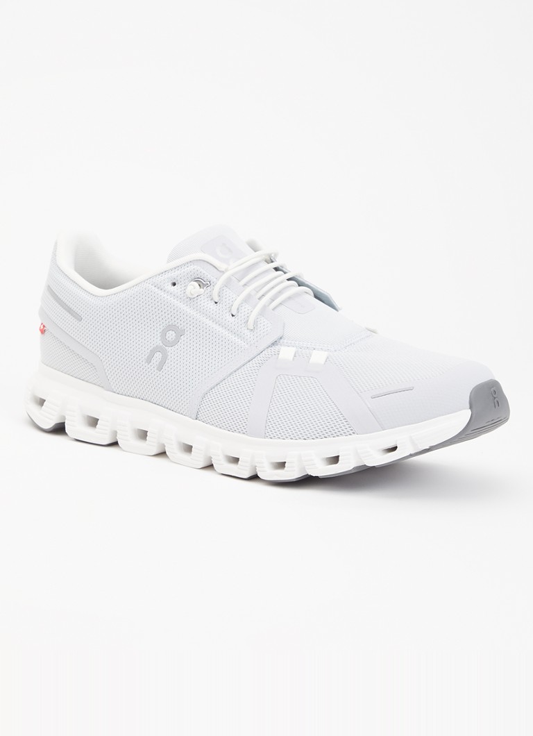 On - Cloud 6 sneaker met gebreid bovenwerk - Wit