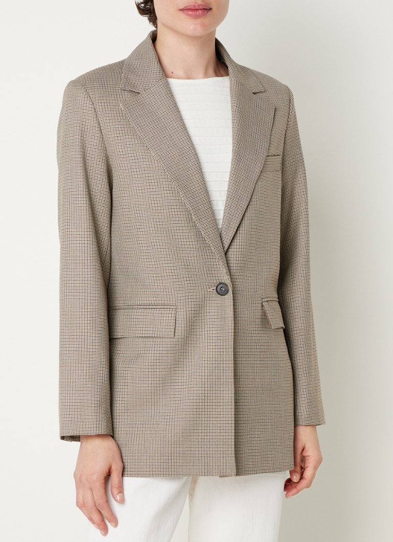 Jimeni check blazer met met ruitdessin • Beige • de Bijenkorf