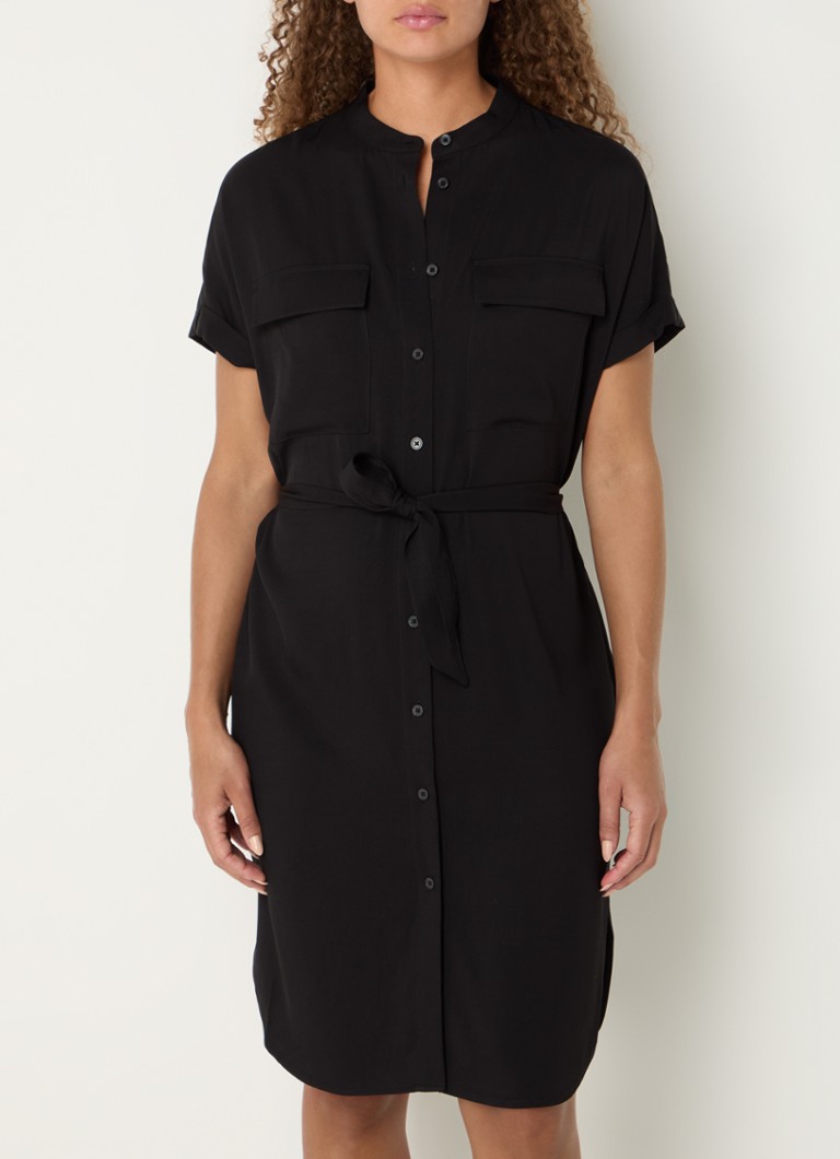 Comfortabele Blouse Jurk met Kraag en Knoopsluiting