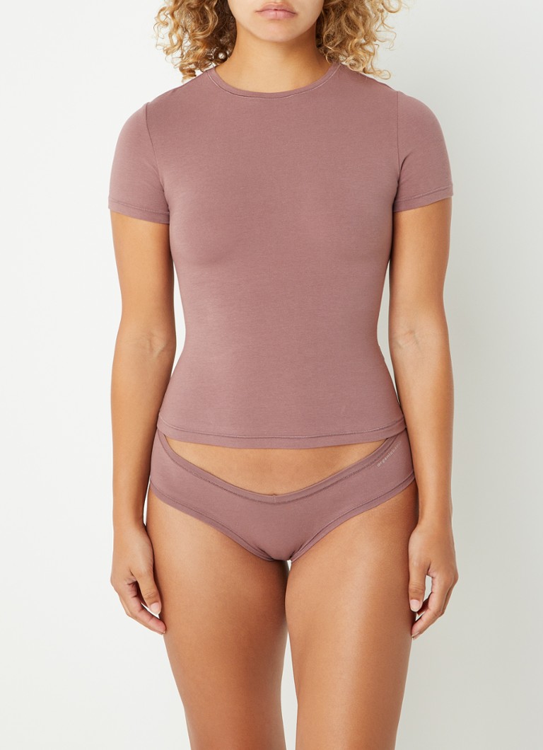 Organic Basics Tshirt in biologische katoenblend • Roze • de Bijenkorf