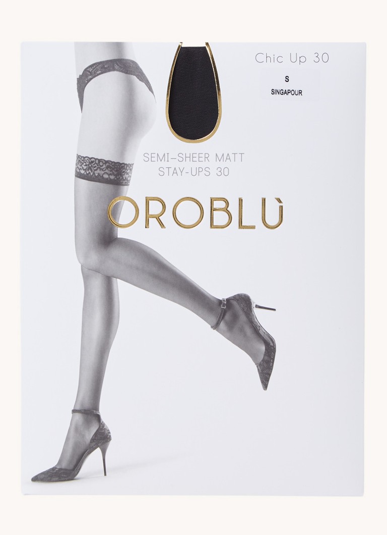 Oroblu - Chic Up hold-ups in 30 denier singapour - Antraciet
