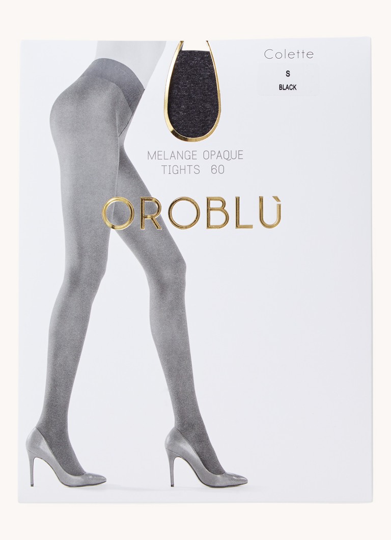 Oroblu - Colette panty in 60 denier black - Antraciet