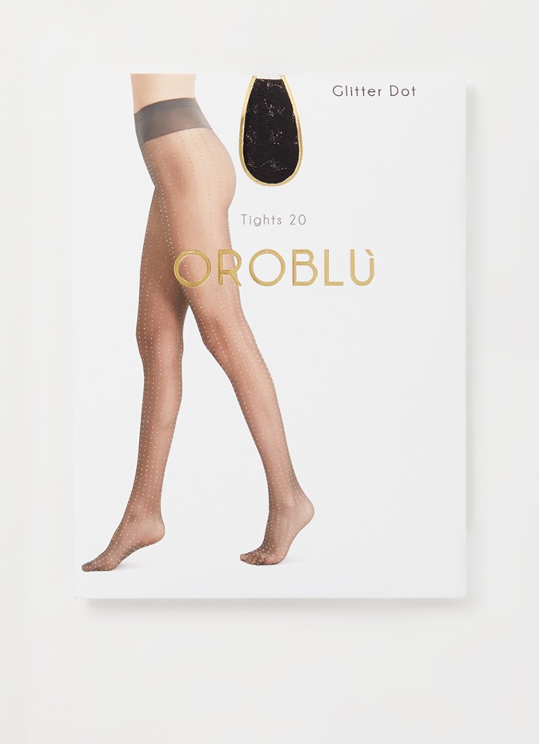 Oroblu - Glitter panty in 20 denier met lurex - Zwart