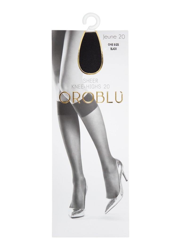 Oroblu - Jeune kniekousen in 20 denier  - Zwart
