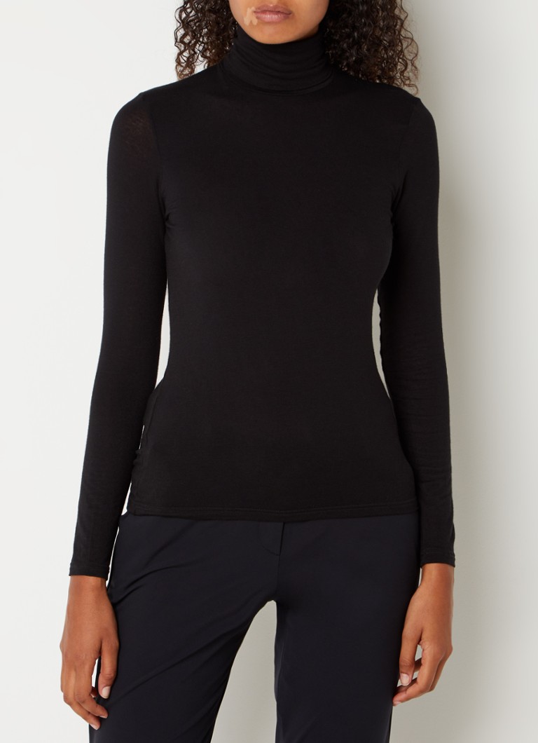 Oroblu - Perfect Line longsleeve in kasjmierblend - Zwart