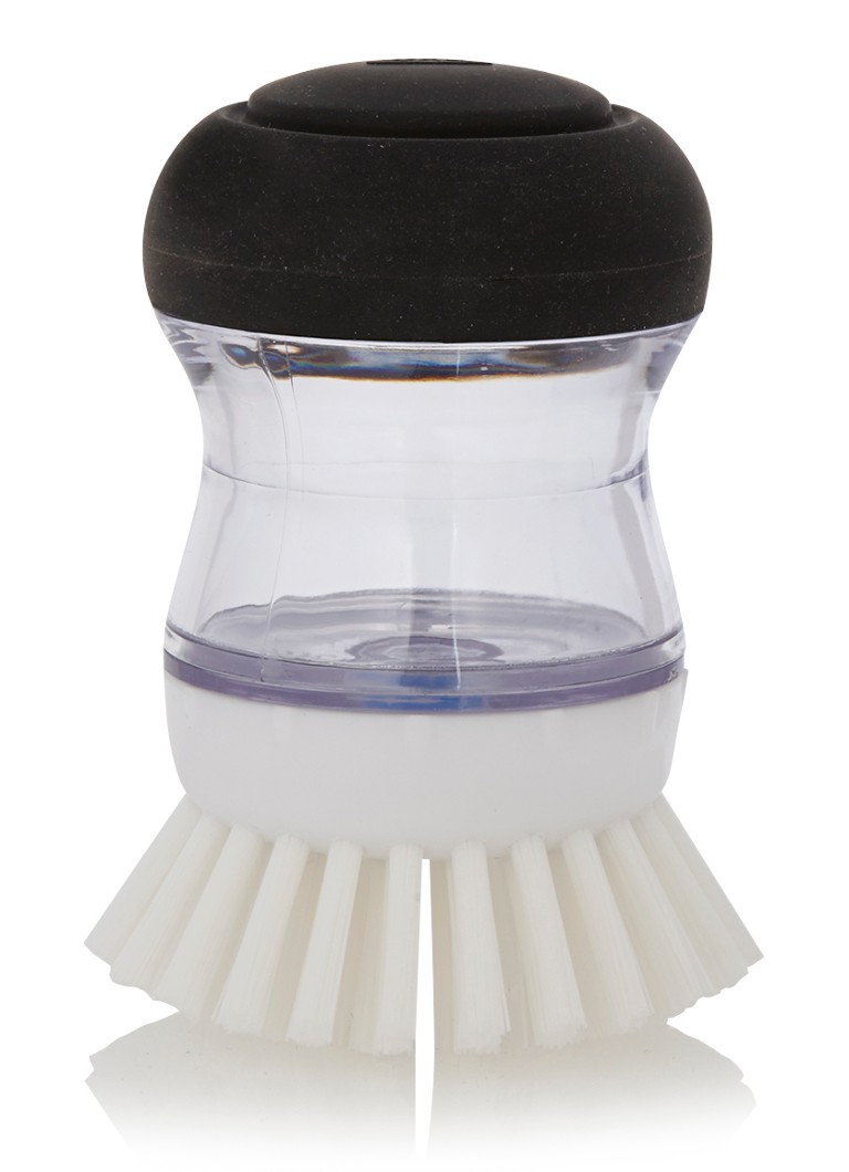 Oxo - Afwasborstel met zeepdispenser - Zwart