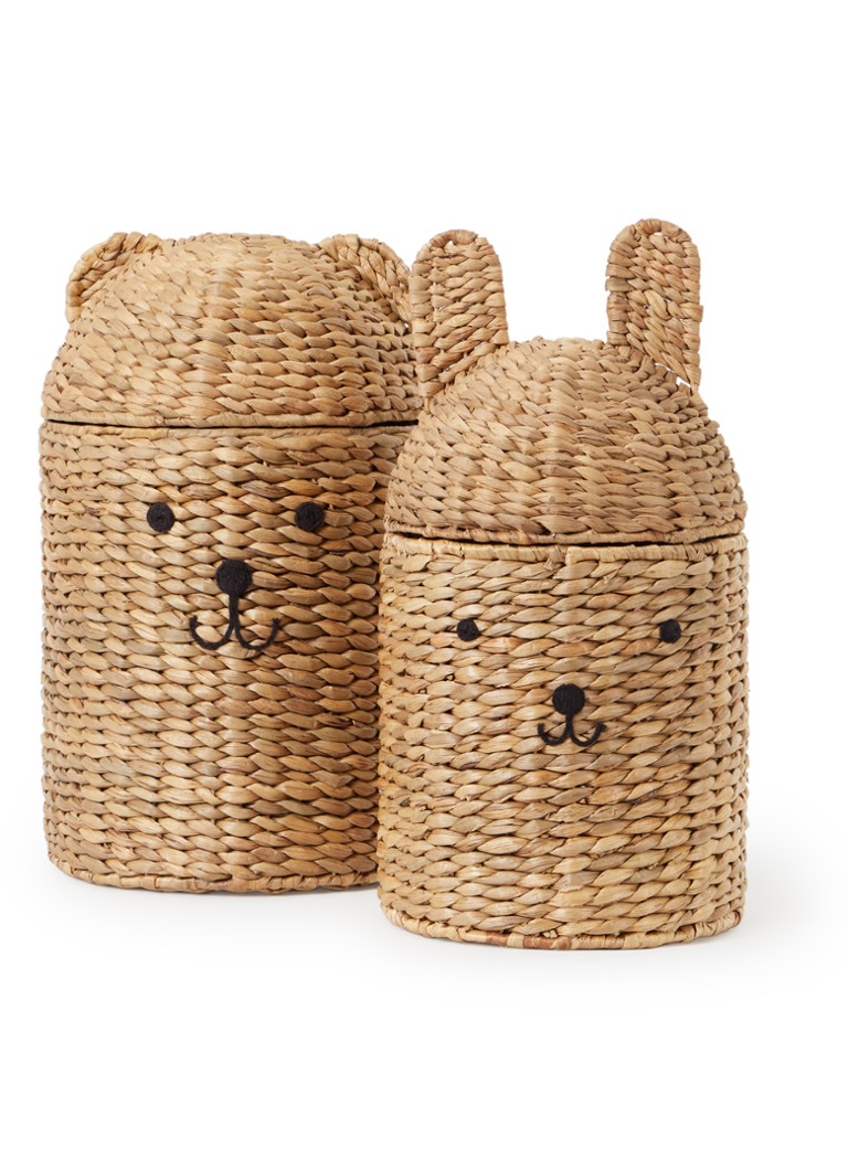 OYOY Living Design - Beer en konijn opbergmand set van 2  - Beige