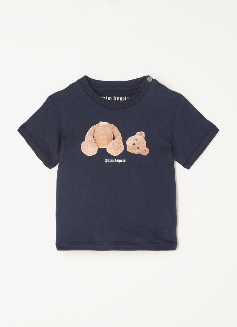 Palm Angels - Bear T-shirt met print - Donkerblauw