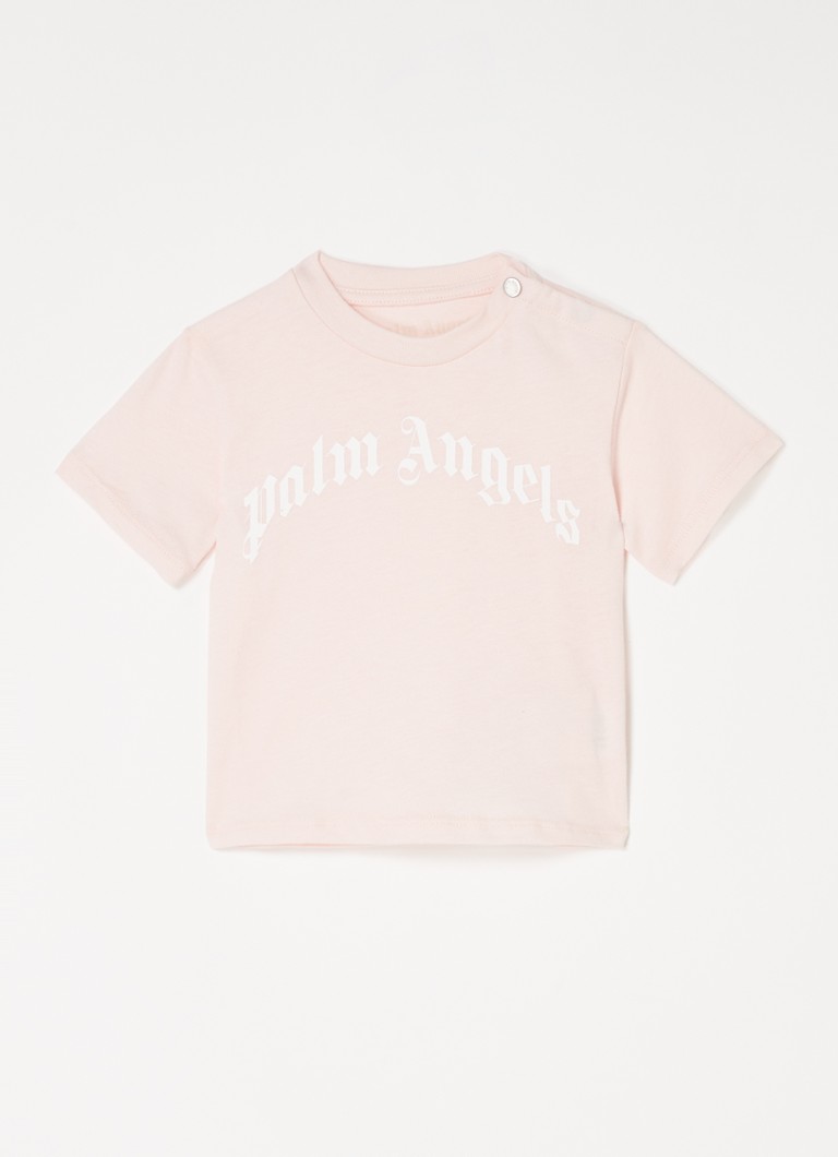 Palm Angels - T-shirt met logoprint - Lichtroze
