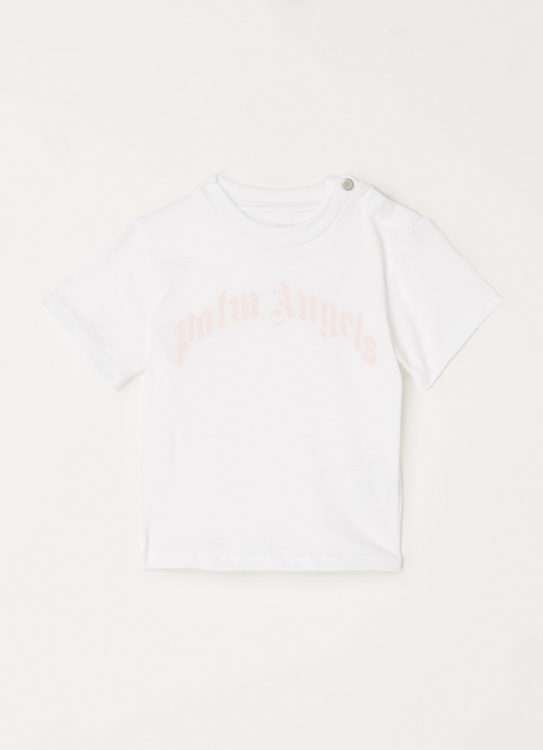 Palm Angels - T-shirt met logoprint - Gebroken wit